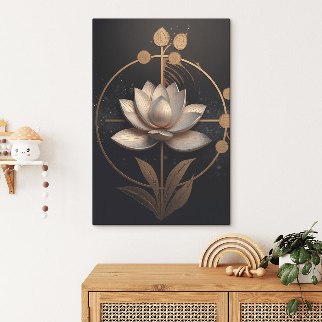 Tranquil flower amidst dark background