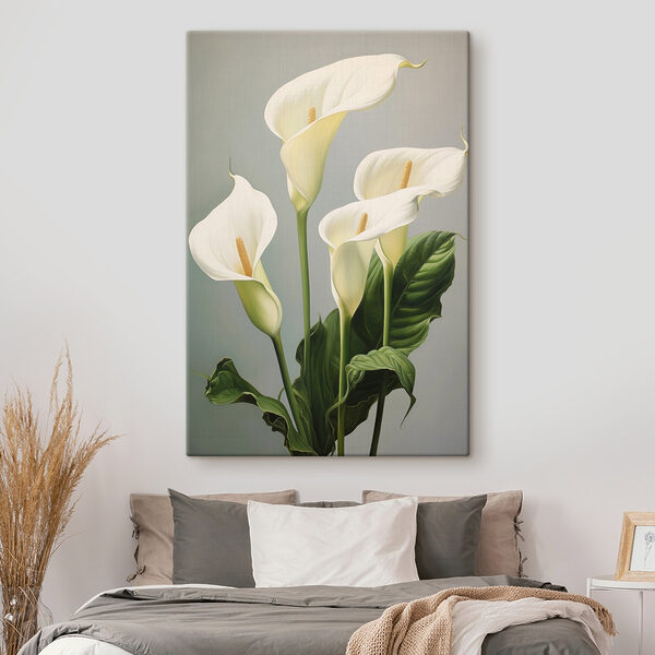 Cuadros Elegantes flores blancas bajo una luz suave (SKU: s43558) Cuadros Cuadros Elegantes flores blancas bajo una luz suave (SKU: s43558)