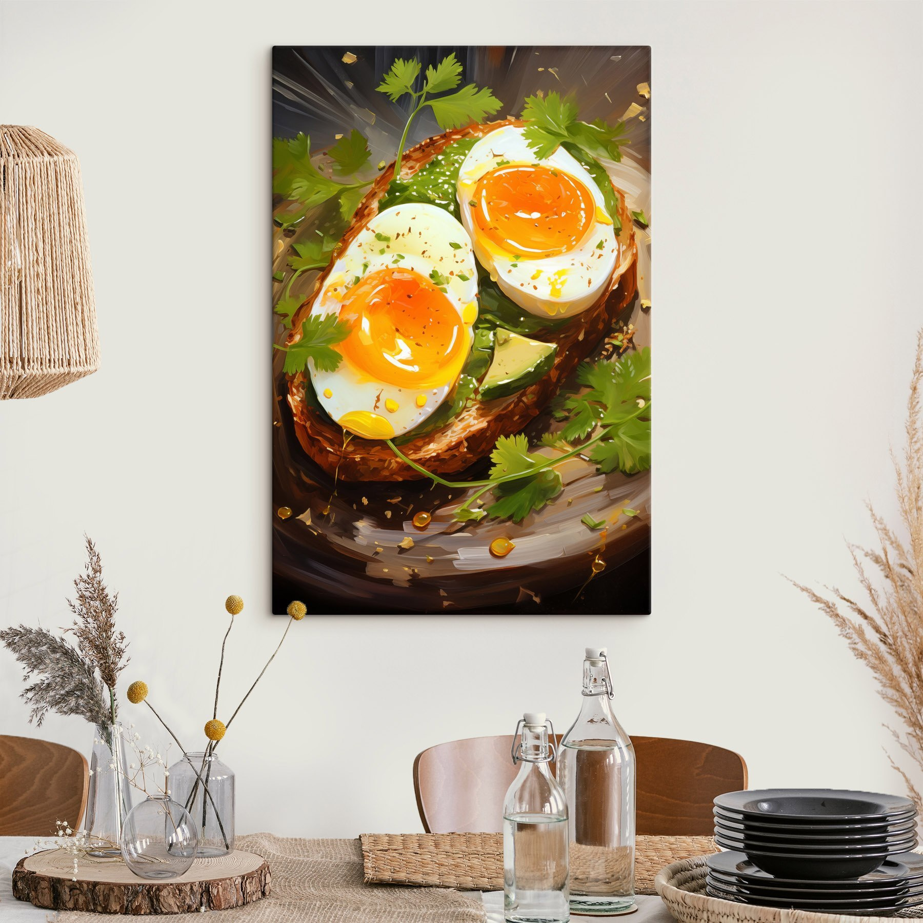Breakfast delight on avocado toast Breakfast delight on avocado toast