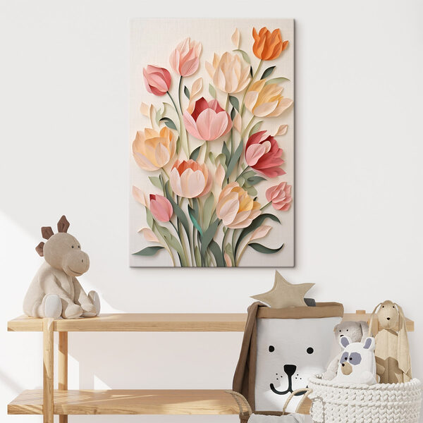 Paper cut out of flowers