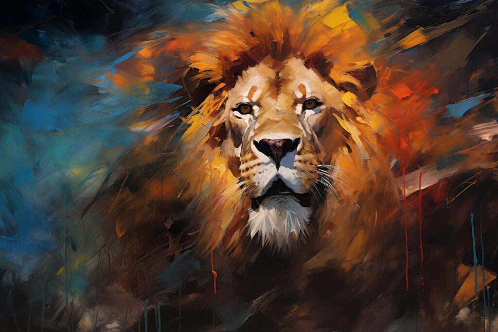 Lion with a mane Lion with a mane
