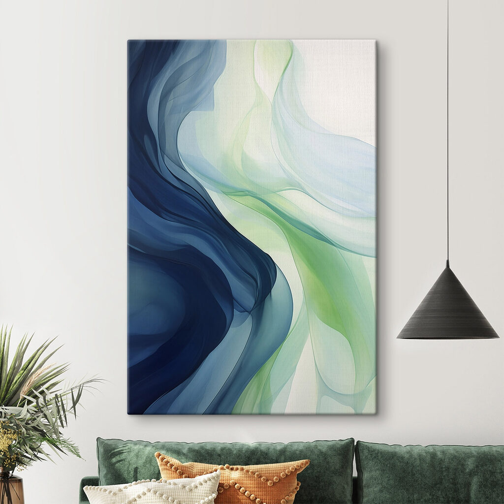 Fluid waves of blue and green Fluid waves of blue and green
