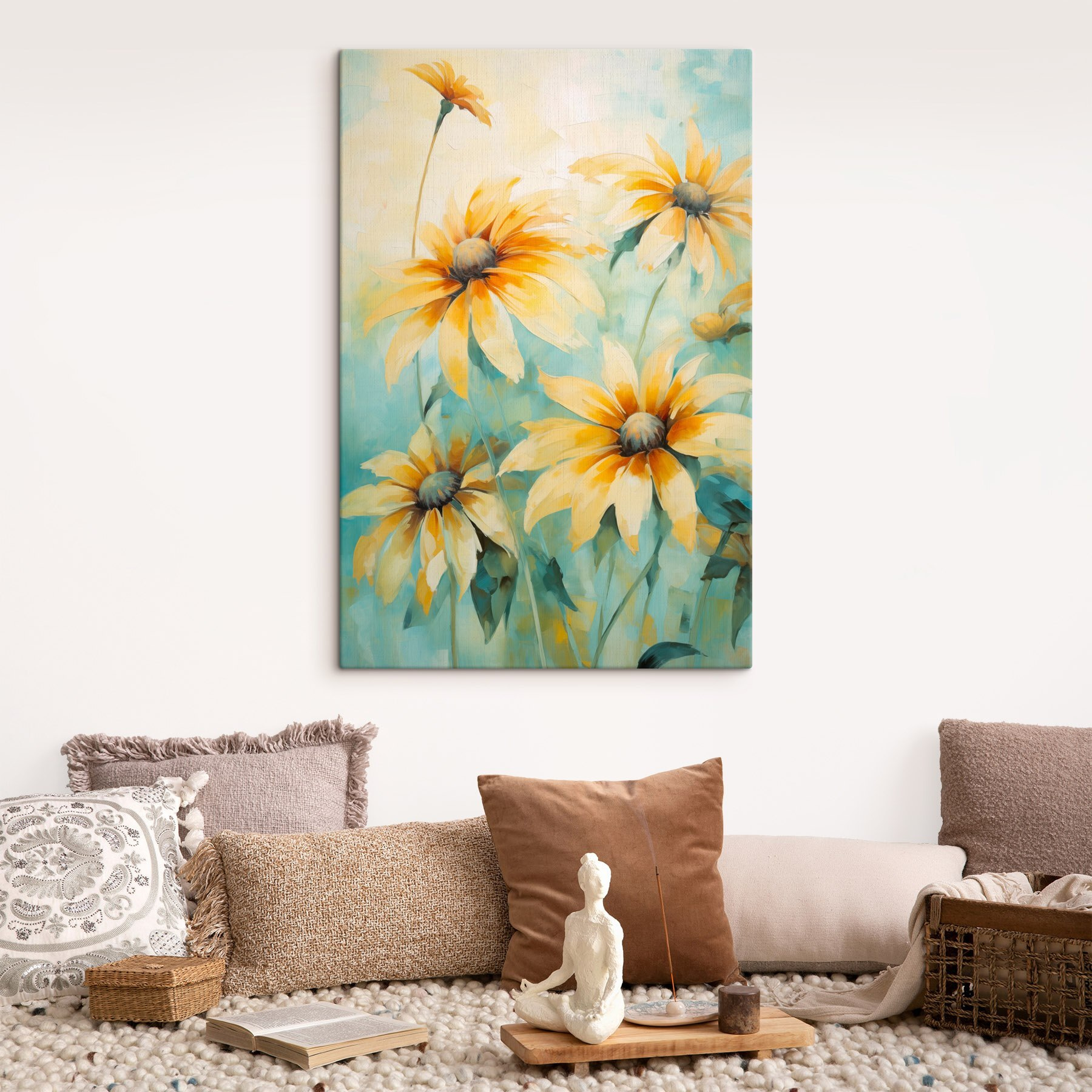 Painting of yellow flowers Painting of yellow flowers