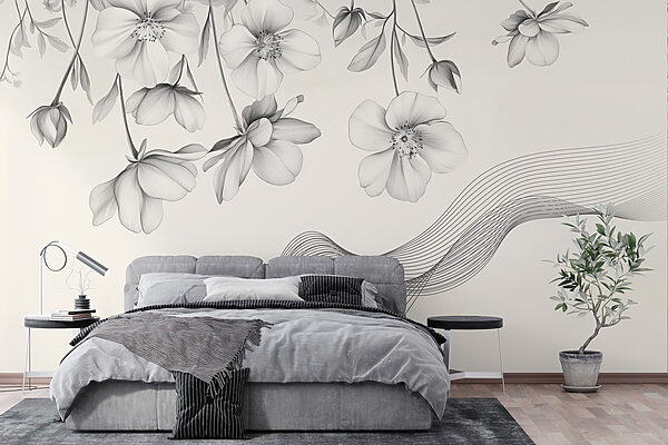 Delicate blooms with flowing lines