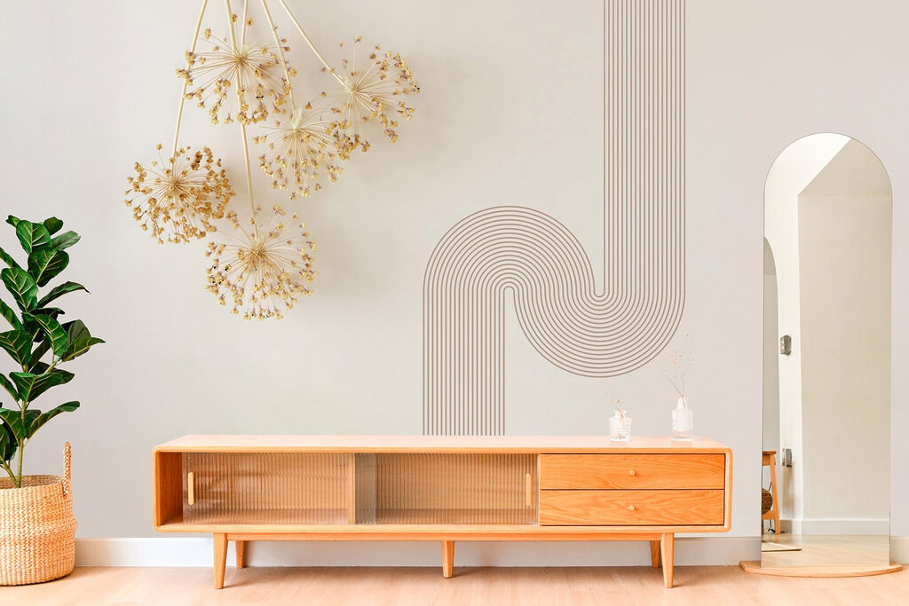 Wall with a bunch of dandelions Wall with a bunch of dandelions