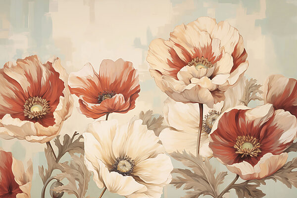 Flores brillantes en tonos suaves Flores brillantes en tonos suaves