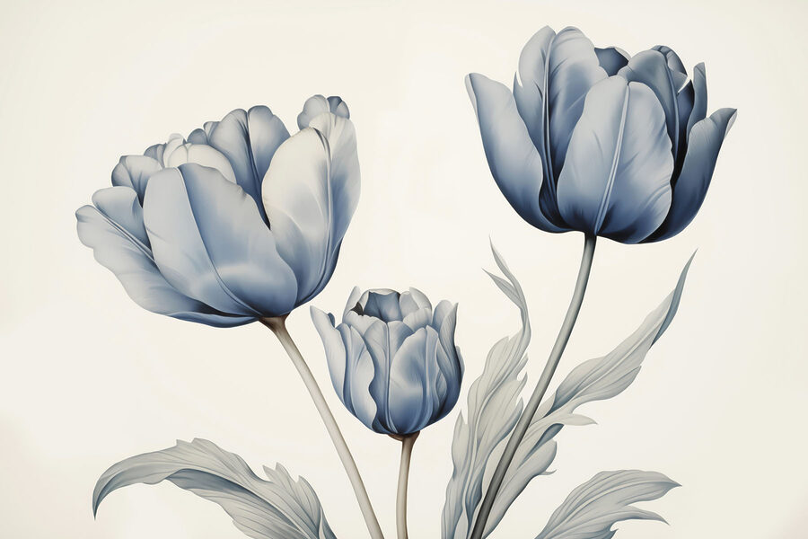 Delicadas flores en tonos suaves