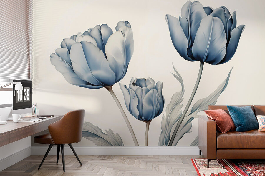 Delicadas flores en tonos suaves