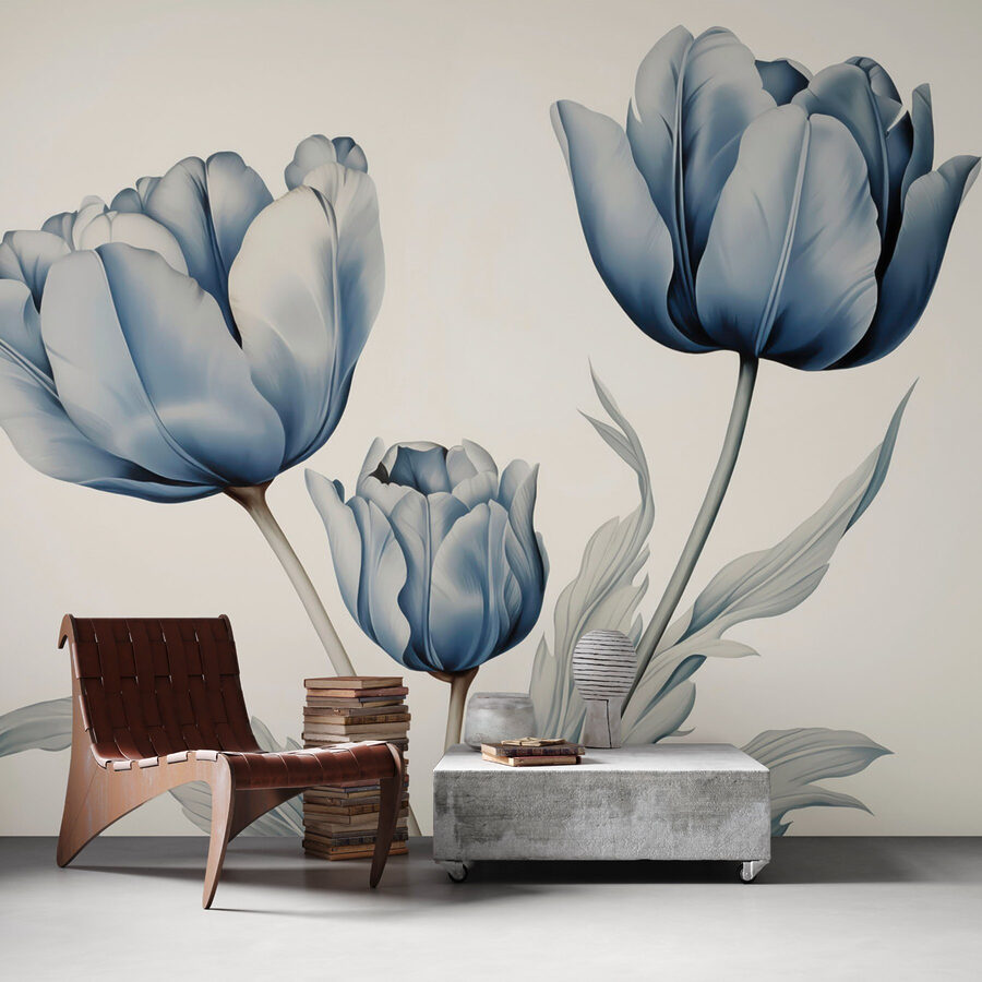 Delicadas flores en tonos suaves