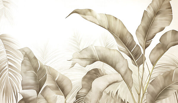 Calm, neutral botanical illustration