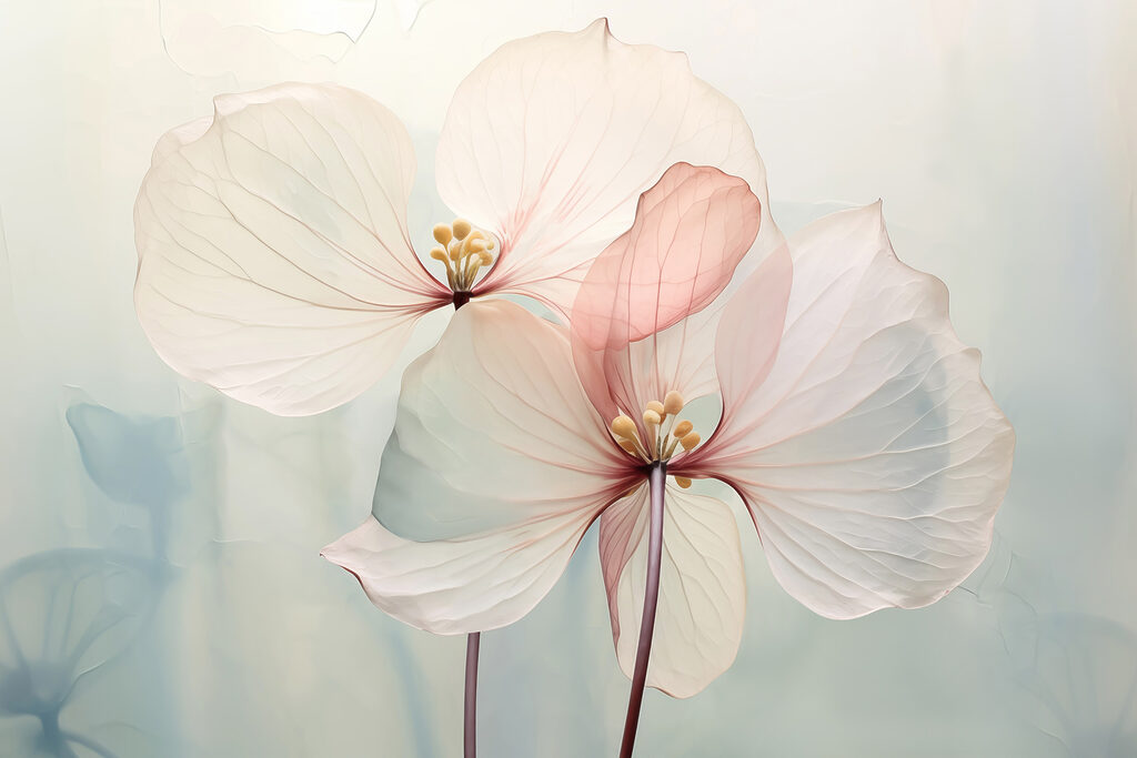 Delicate petals in soft hues