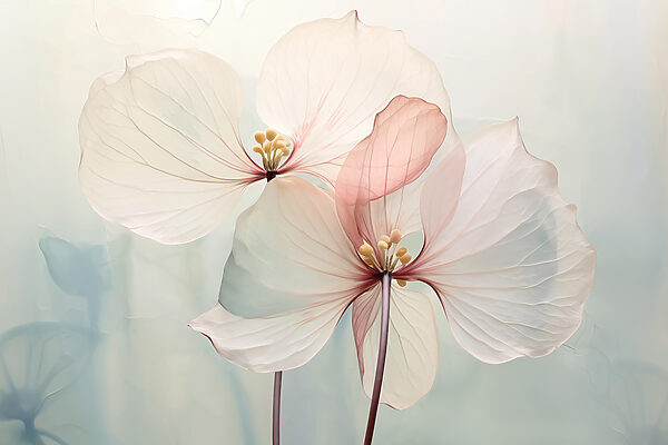 Delicate petals in soft hues