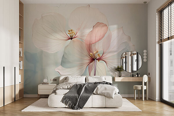 Fotomurales Fotomurales Delicados pétalos en tonos suaves (SKU: w03569)