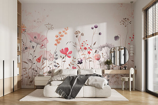 Fotomurales Fotomurales Pintura de flores y plantas (SKU: w08956)