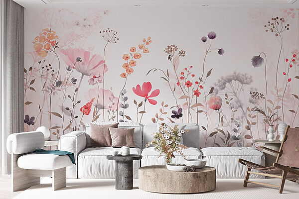 Painting of flowers and plants
