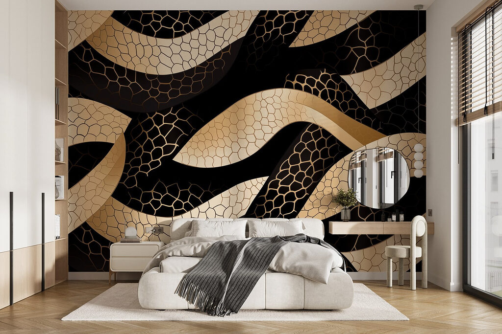 Abstract pattern with flowing shapes