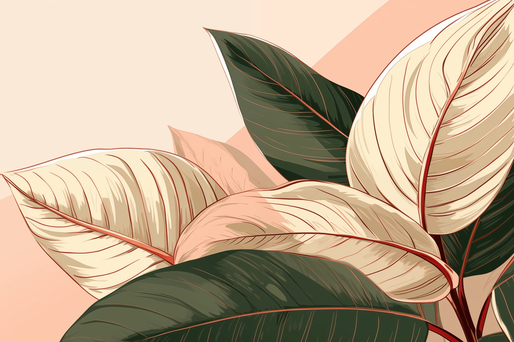 Beautiful foliage in soft colors Beautiful foliage in soft colors