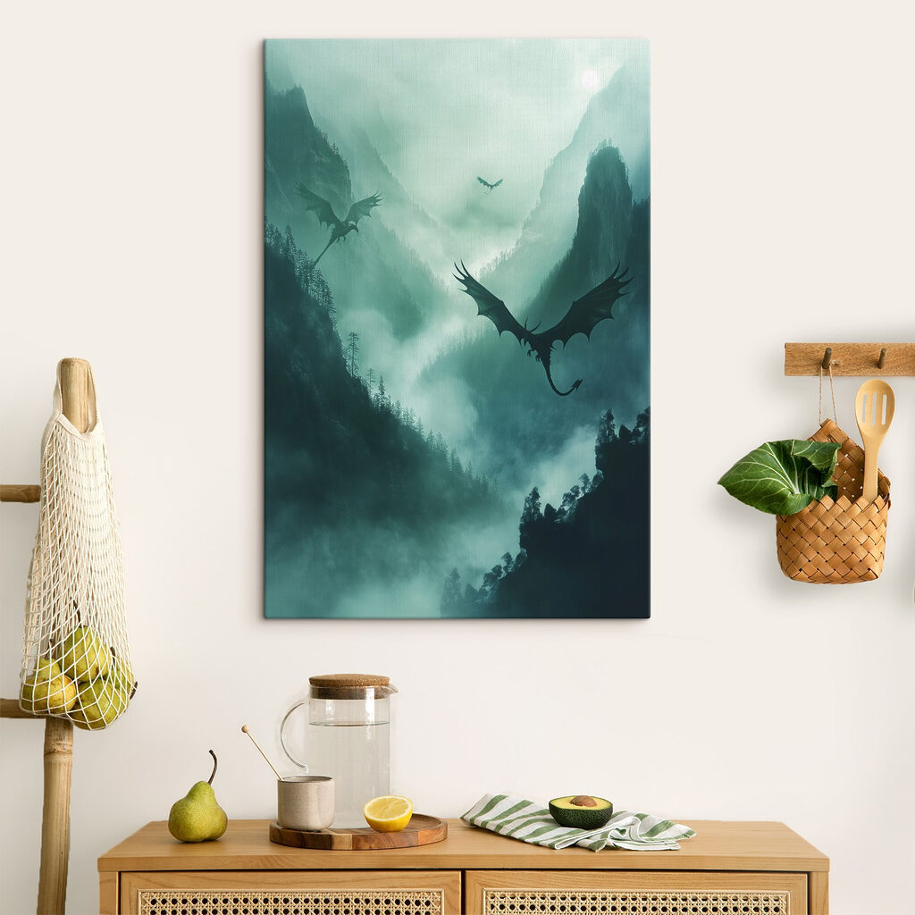 Group of dragons flying in the sky Group of dragons flying in the sky