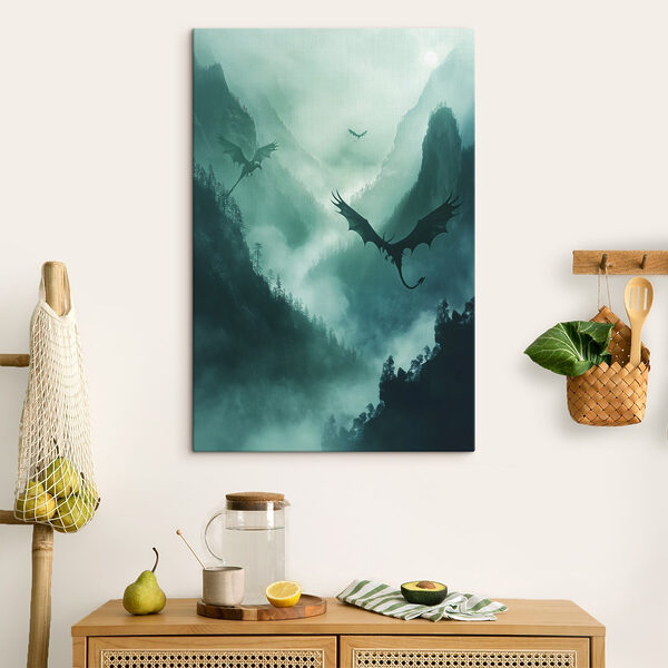 Group of dragons flying in the sky Group of dragons flying in the sky