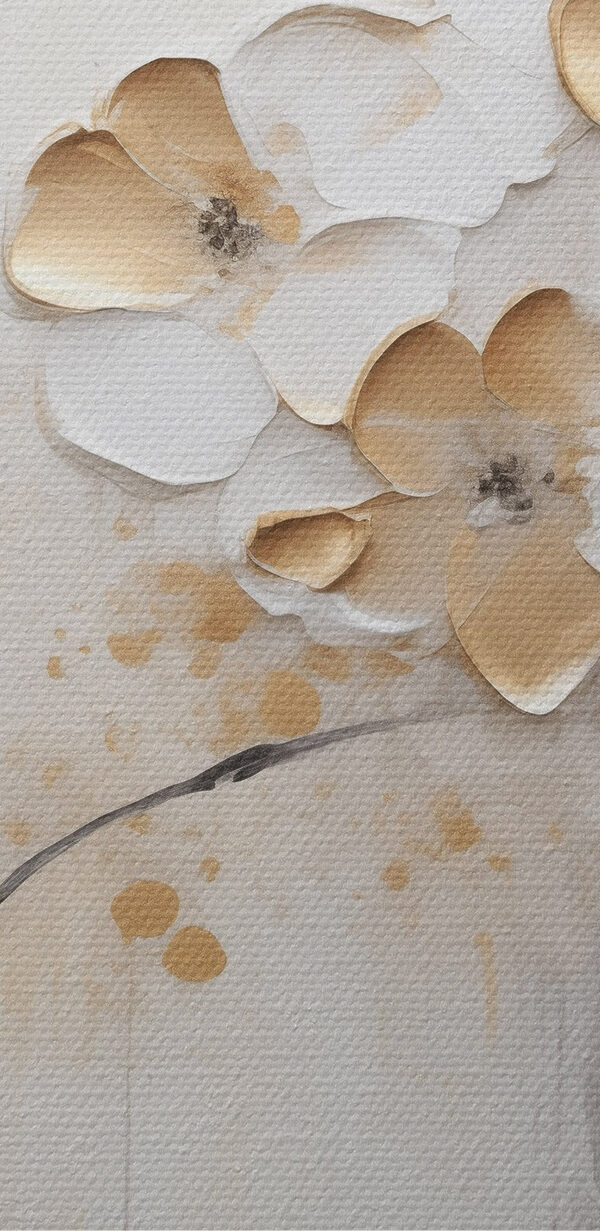 Painting of flowers on a wall Painting of flowers on a wall