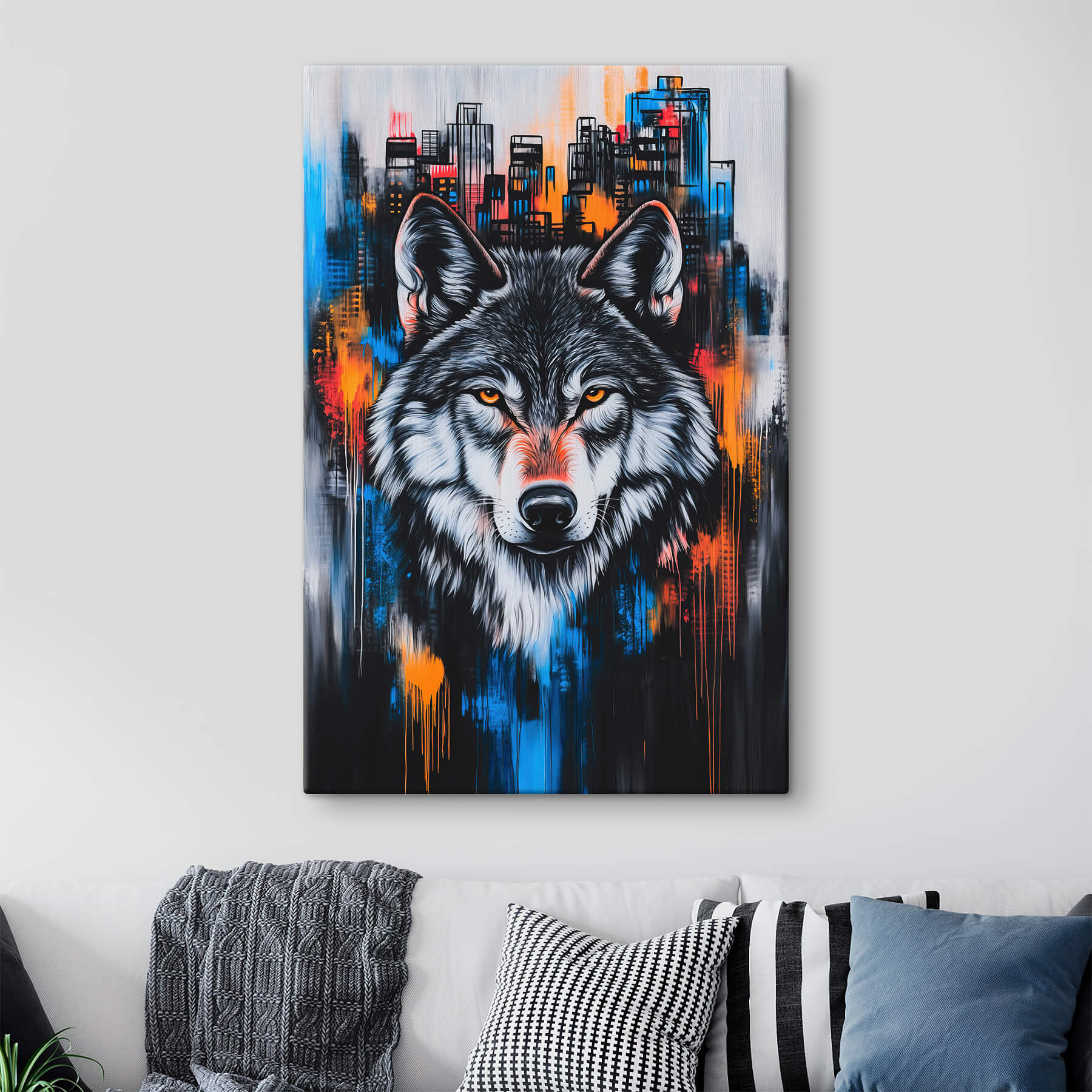 Painting of a wolf