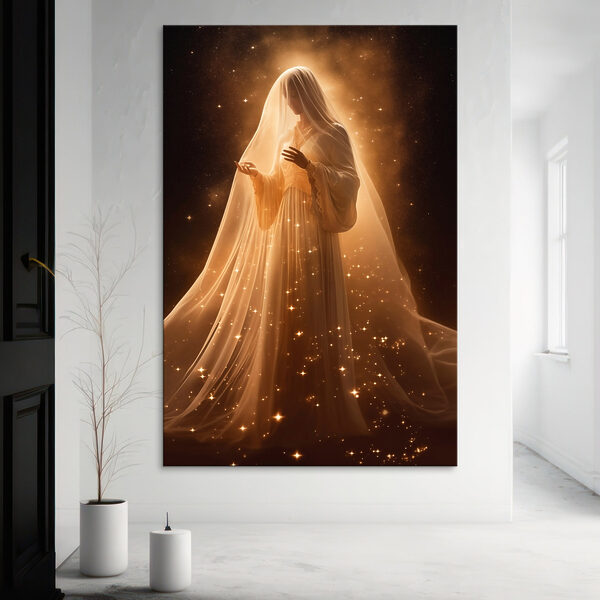 Mujer con un vestido blanco Cuadros Mujer con un vestido blanco