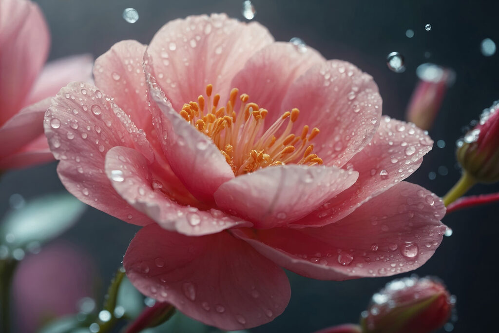 Delicate petals after a gentle rain Delicate petals after a gentle rain