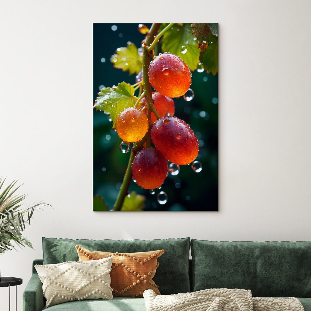 Bunch of grapes with water droplets on them Bunch of grapes with water droplets on them