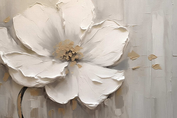 Delicate white floral elegance displayed