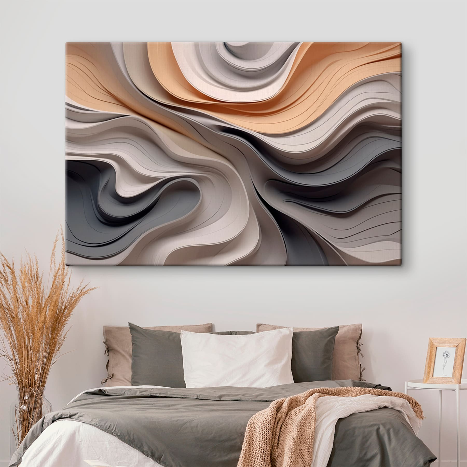 Soft curves in muted tones
