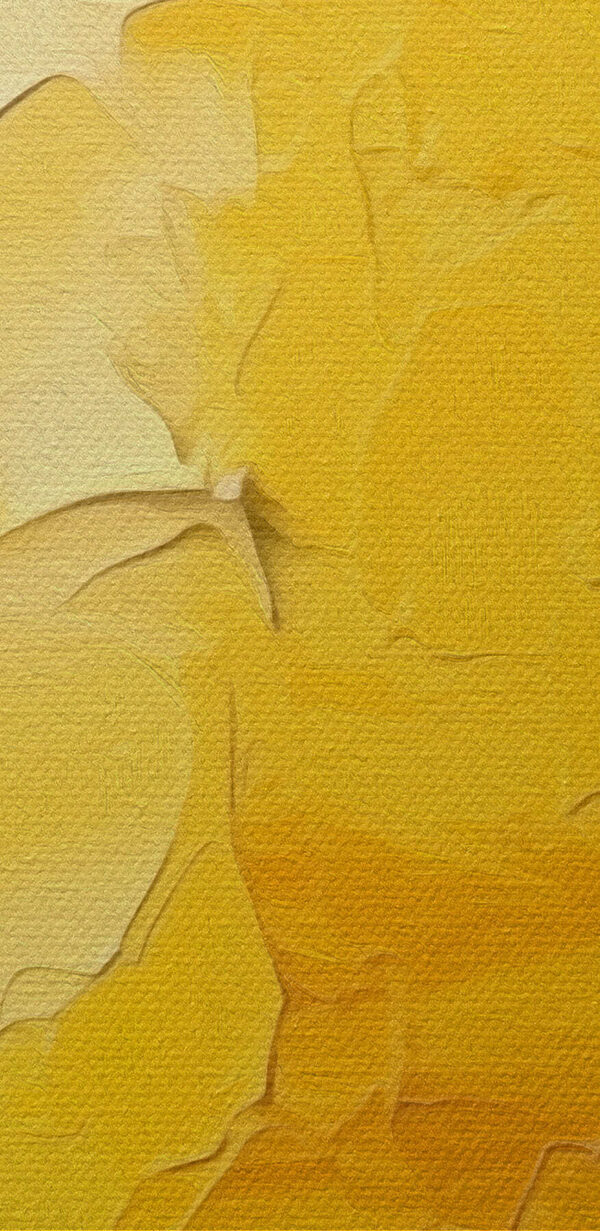 Lemon with leaves painted on it