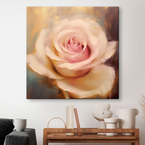 Cuadros Una elegante rosa en tonos suaves