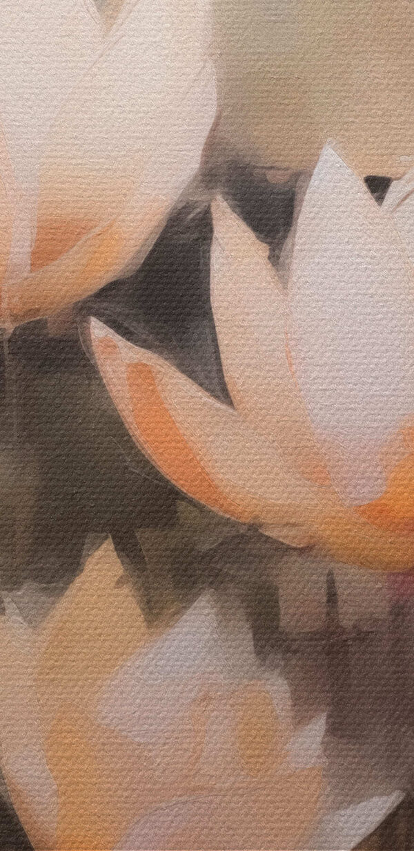 Painting of flowers on a wall Painting of flowers on a wall