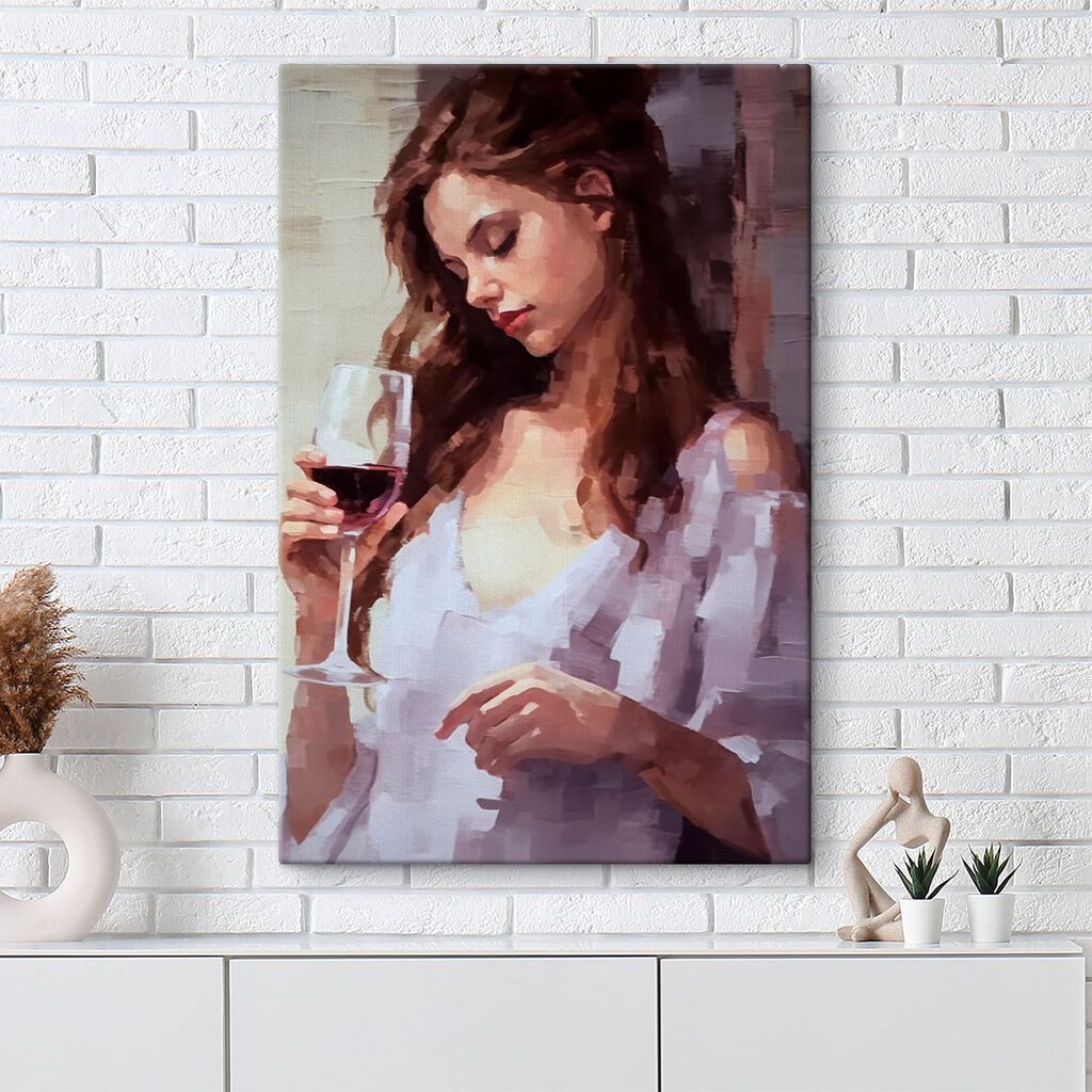 Woman holding a wine glass Woman holding a wine glass