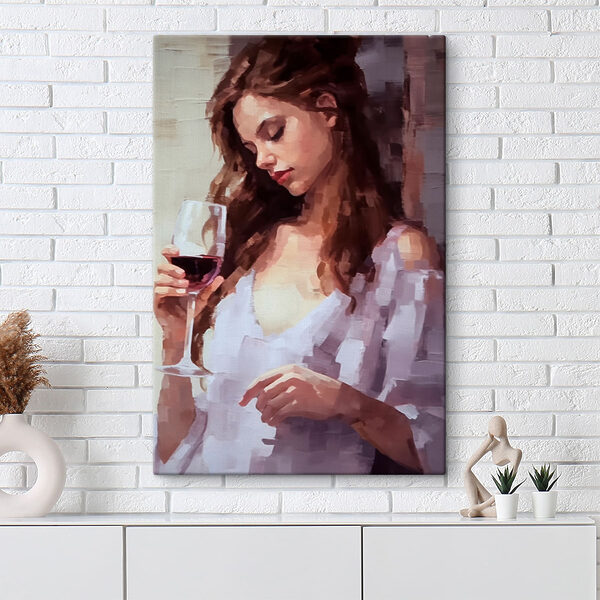 Woman holding a wine glass Woman holding a wine glass