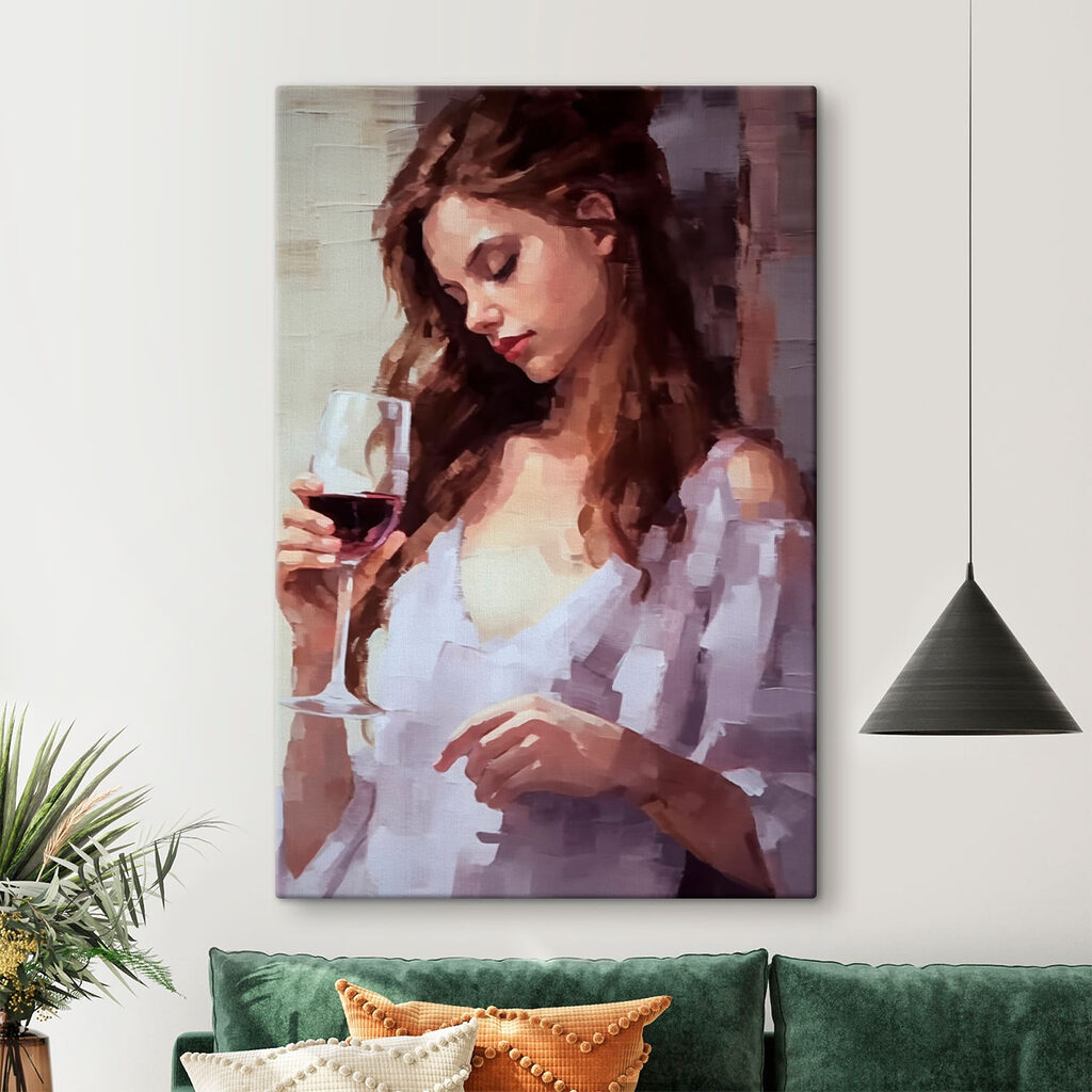 Woman holding a wine glass Woman holding a wine glass