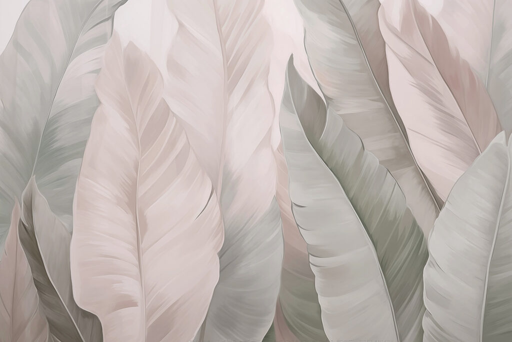 Soft hues in textured foliage patterns