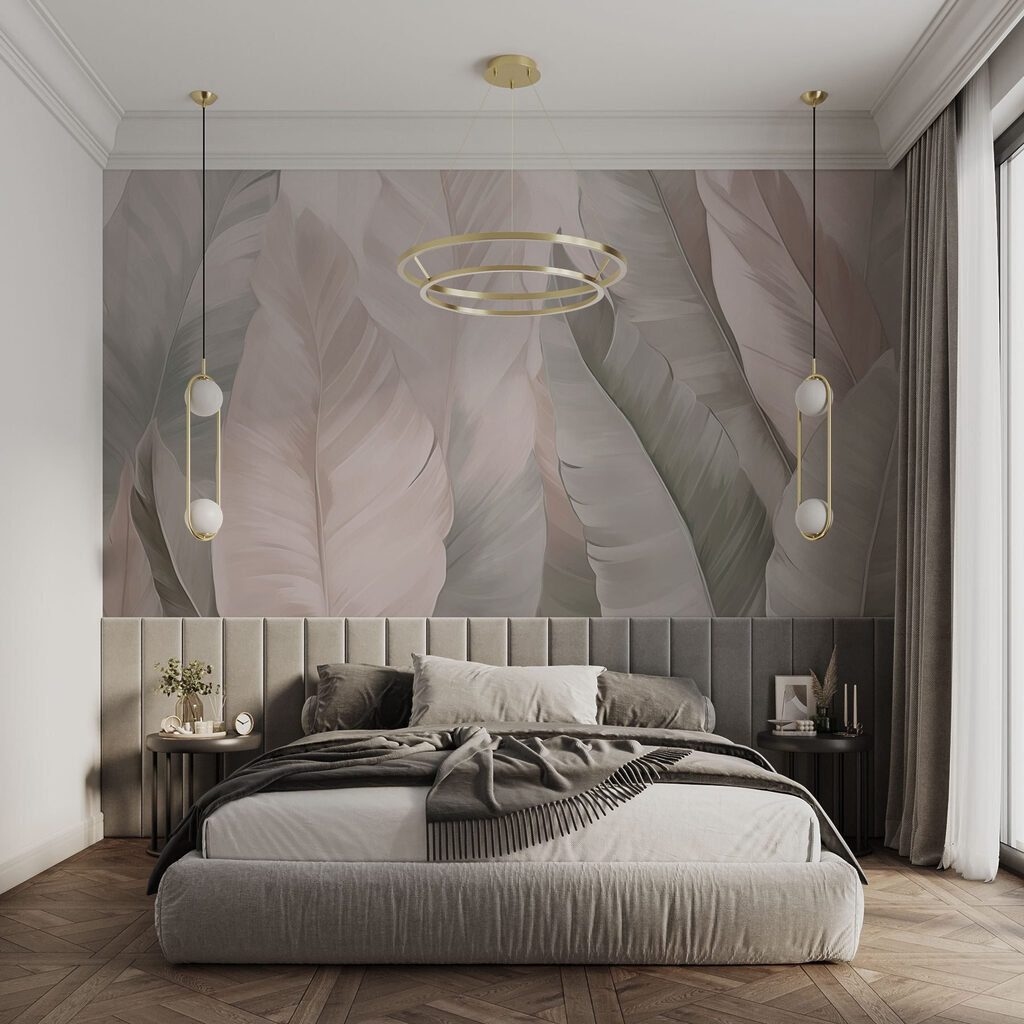 Soft hues in textured foliage patterns