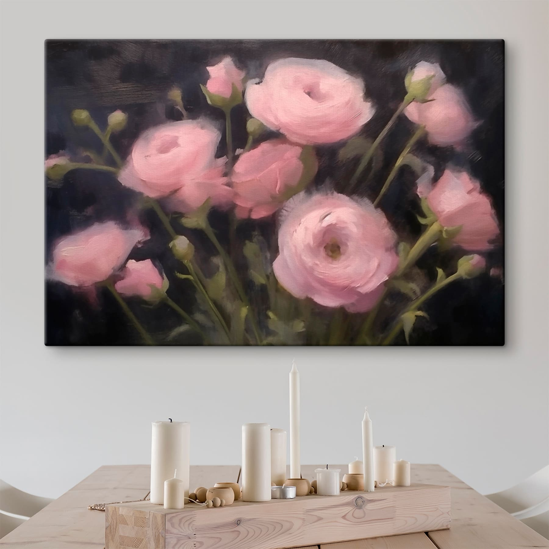 Painting of pink flowers Painting of pink flowers