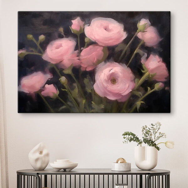 Painting of pink flowers Painting of pink flowers