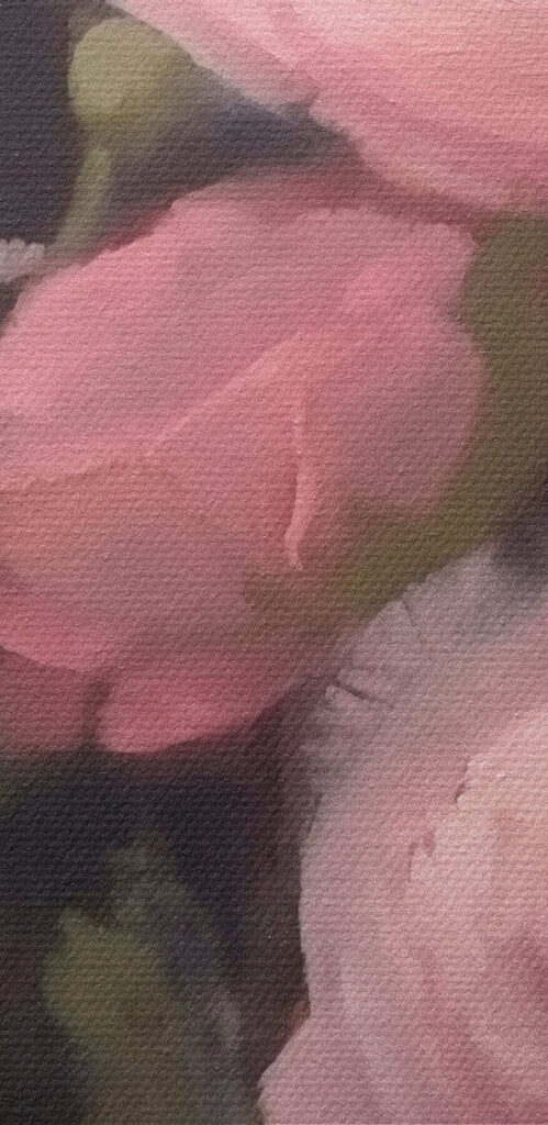 Painting of pink flowers Painting of pink flowers