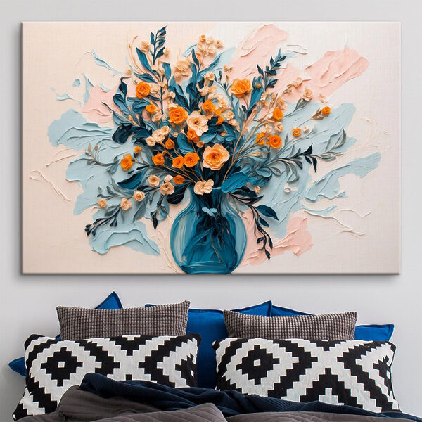 Painting of flowers in a vase