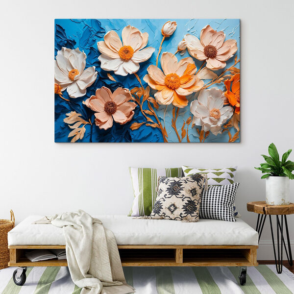 Cuadros Impresionante arreglo floral en tonos vivos