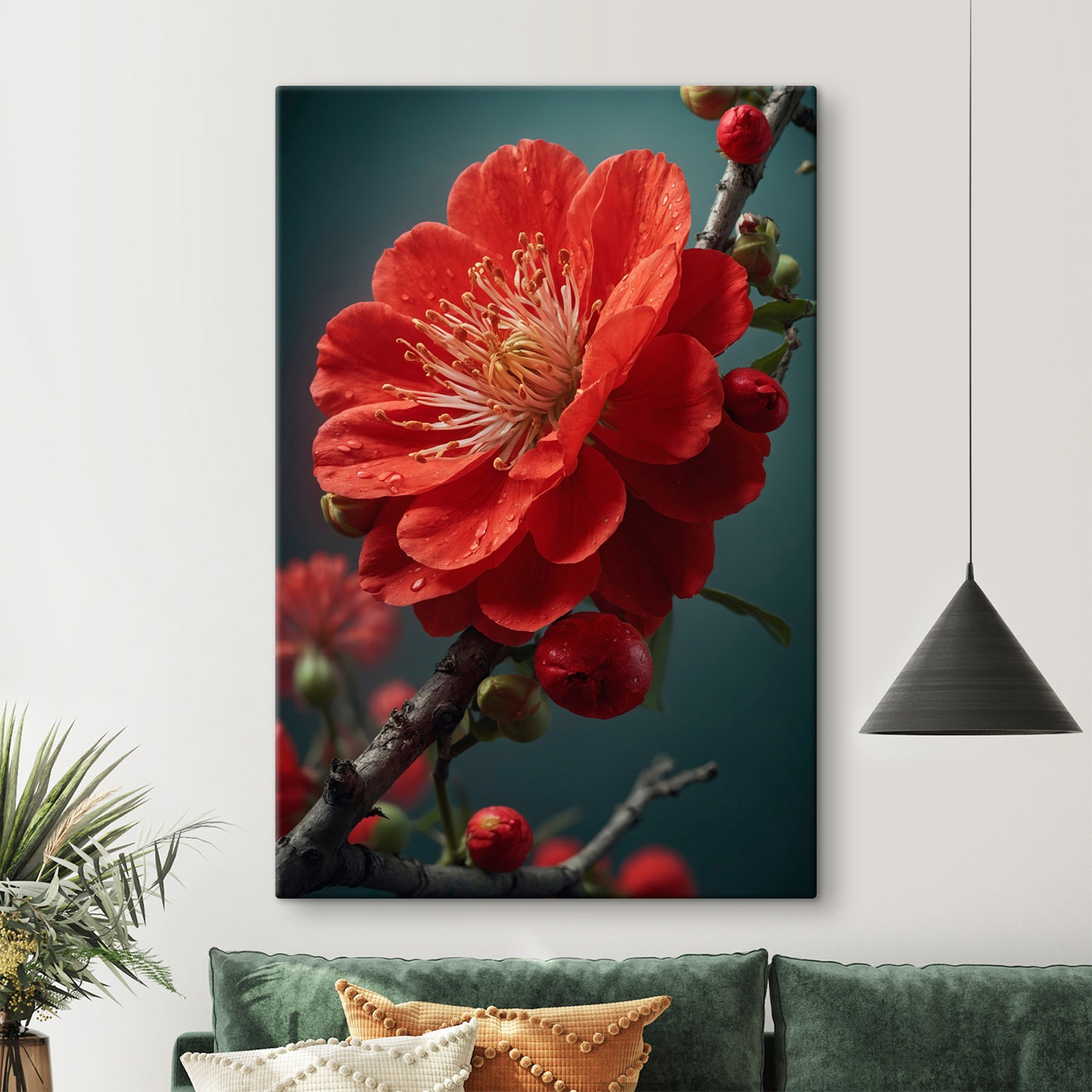 Vibrant bloom with delicate water droplets Vibrant bloom with delicate water droplets