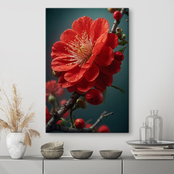 Vibrant bloom with delicate water droplets Vibrant bloom with delicate water droplets