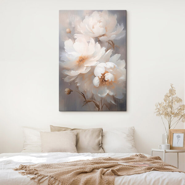 Painting of white flowers Painting of white flowers