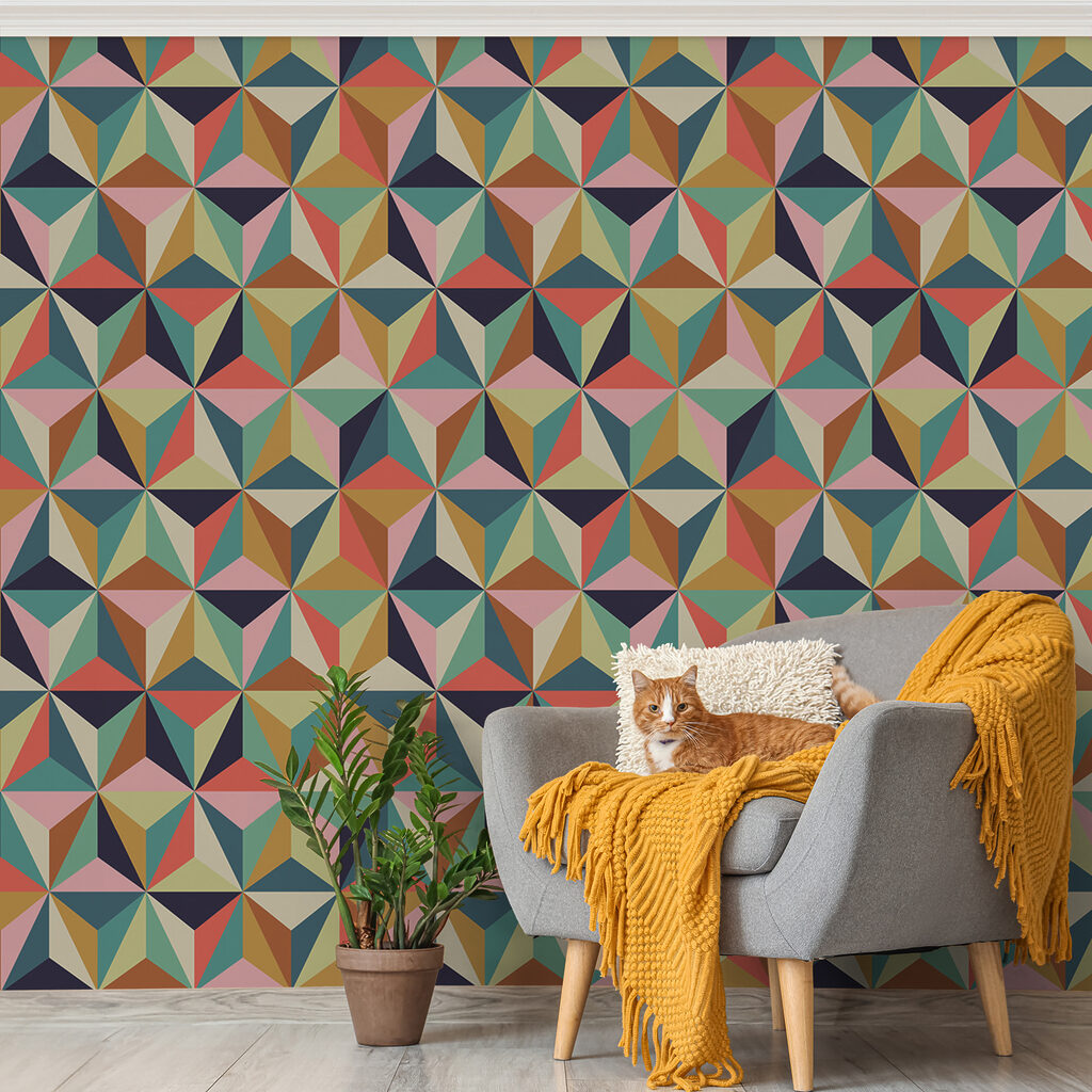 Pattern of colorful triangles