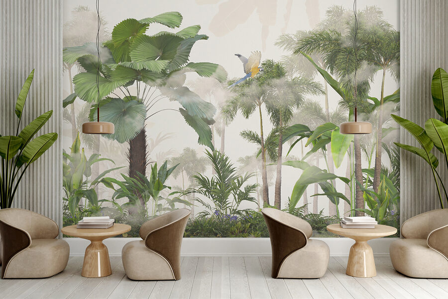 Grupo de árboles y plantas