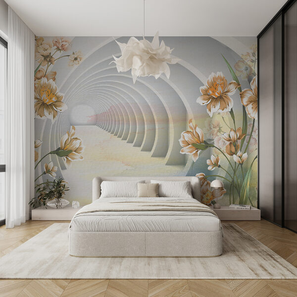 Papel pintado con flores y un túnel u04401pib7ms 600x600 - Papel pintado con flores y un túnel