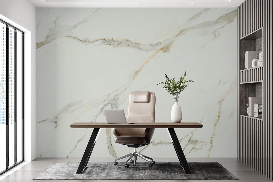 Elegante mármol blanco con vetas